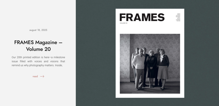 Portfolio in FRAMES MAGAZINE, Issue 20